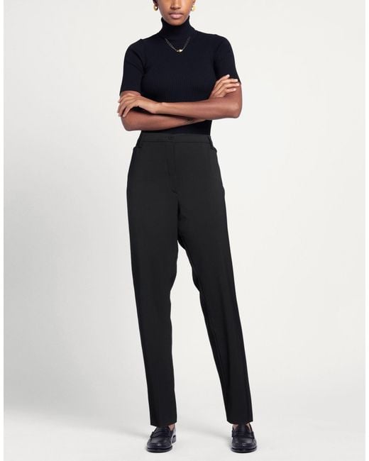 Gardeur Black Pants Polyester, Virgin Wool, Elastane