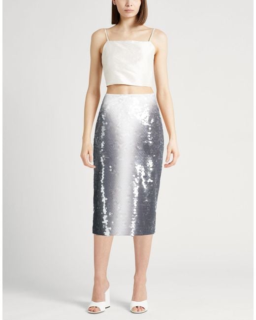Sportmax Gray Midi Skirt Polyamide, Elastane