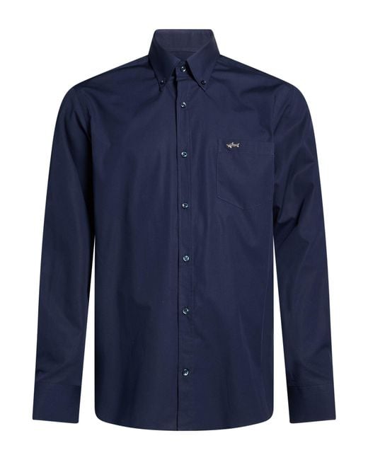 Paul & Shark Blue Midnight Shirt Cotton for men