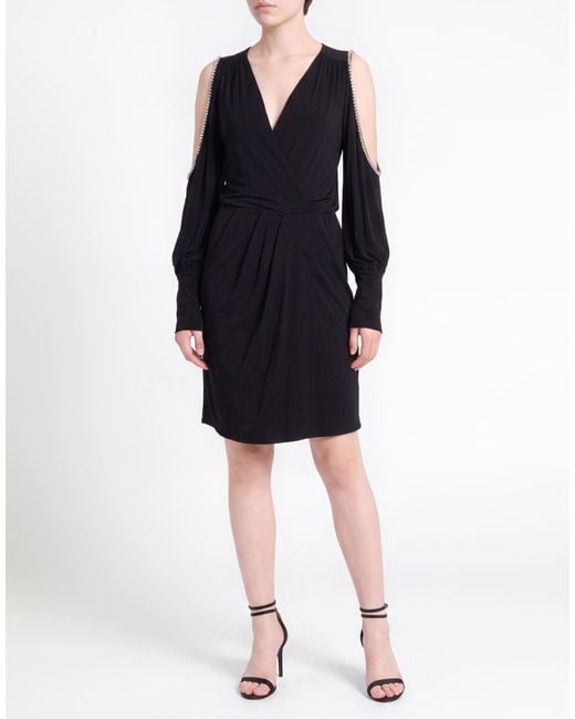 Beatrice B. Black Mini Dress Viscose