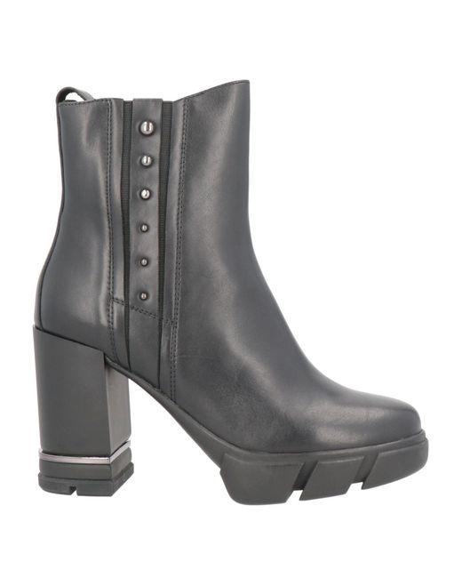 CafeNoir Gray Ankle Boots