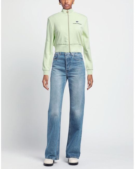 Chiara Ferragni Green Sweatshirt