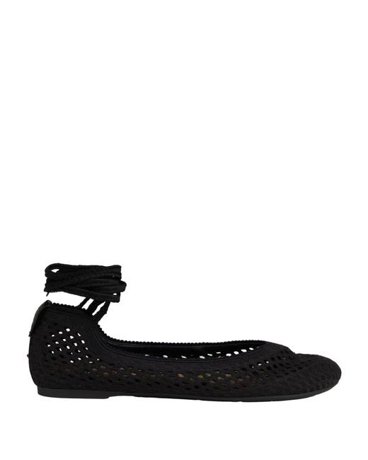 Dior Black Ballet Flats Textile Fibers