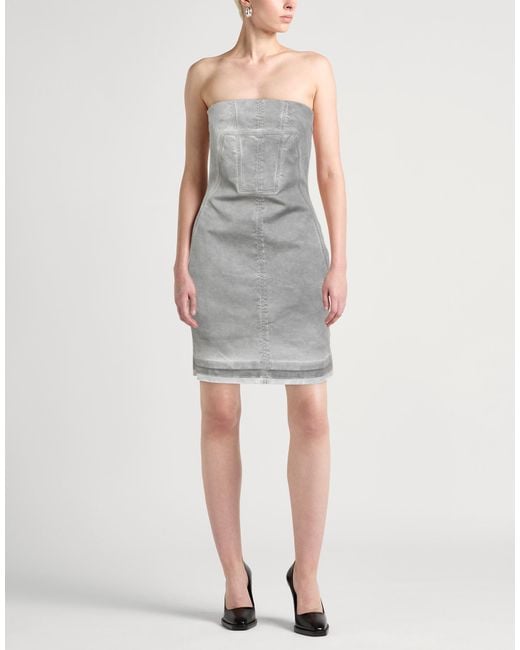 Rick Owens Gray Mini Dress