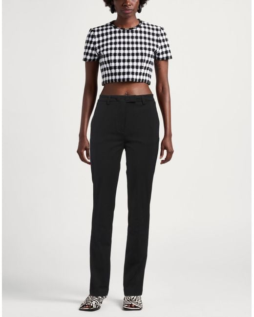 Cristinaeffe Black Pants Polyester, Elastane