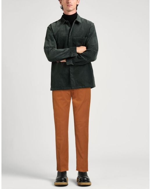 Berwich Brown Camel Pants Cotton, Elastane for men