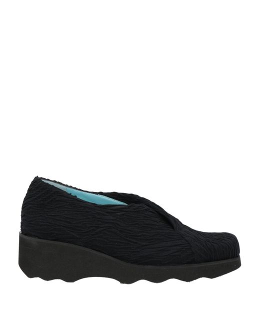 Thierry Rabotin Black Loafers Textile Fibers