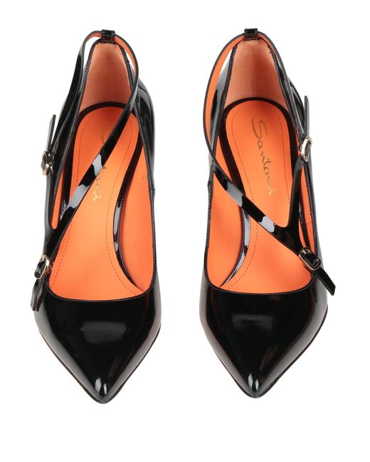 Santoni Black Pumps Leather