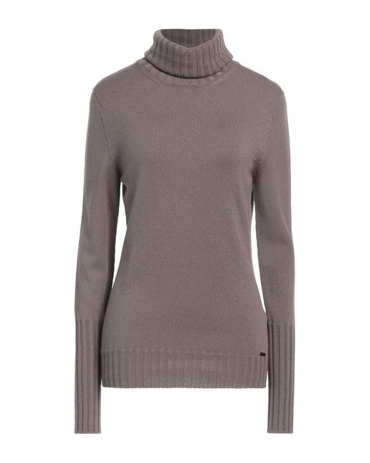 Kiton Brown Lead Turtleneck Cashmere