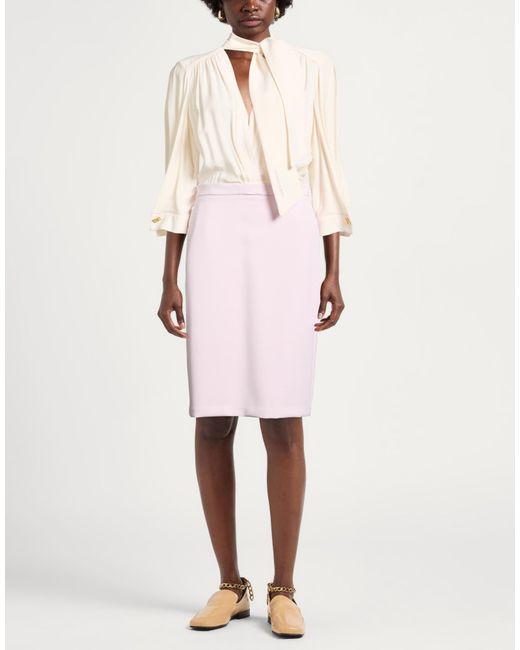 Elisabetta Franchi Pink Lilac Midi Dress Viscose, Polyester, Elastane