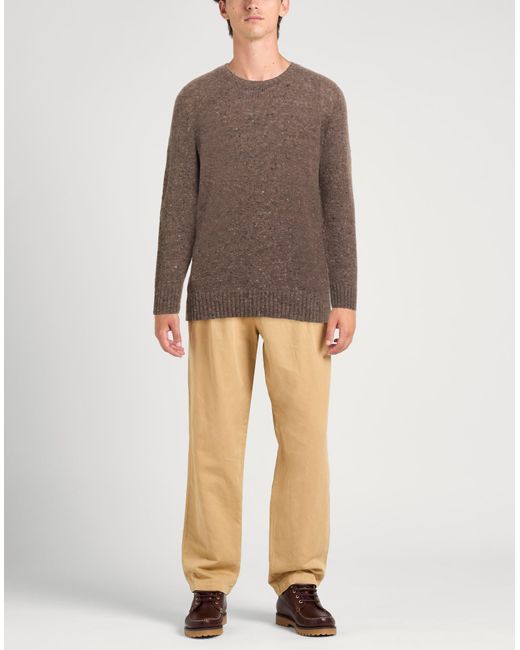 Drumohr Brown Sweater Virgin Wool, Cashmere, Polyamide for men