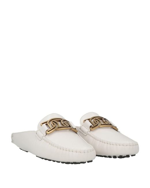 Tod's White Mules & Clogs