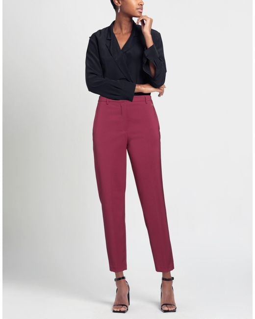 Versace Jeans Red Pants Polyester, Elastane