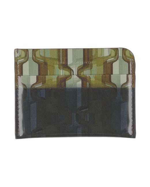 Dries Van Noten Green Cardholder Leather for men
