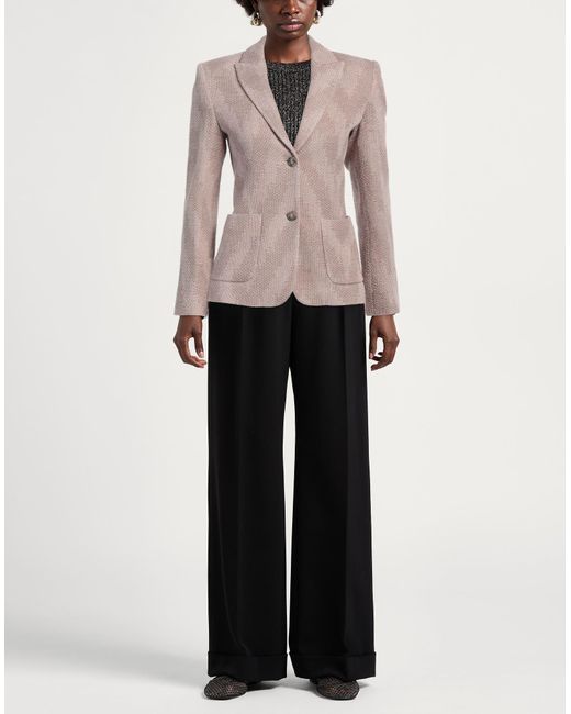 SEVENTY VENEZIA Pink Blazer Acrylic, Wool, Polyamide, Metallic Polyester