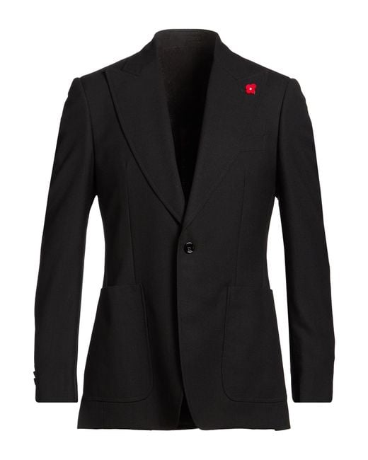 Lardini Black Blazer Wool for men