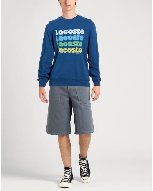 Lacoste Blue Sweatshirt Cotton, Elastane for men