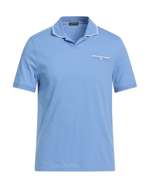 A.Testoni Blue Polo Shirt for men