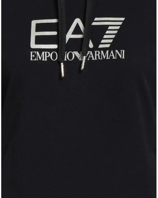 EA7 Black Sweatshirt Cotton, Elastane