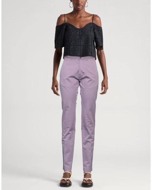 Grifoni Purple Pants Cotton