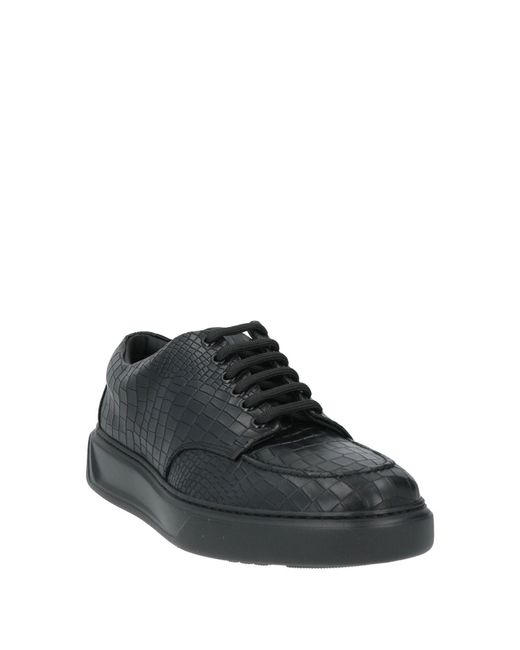 Giovanni Conti Black Sneakers Leather for men
