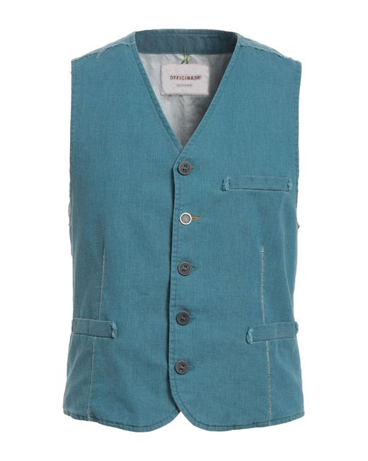 Officina 36 Blue Tailored Vest for men