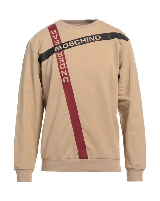 Felpa di Moschino in Natural da Uomo