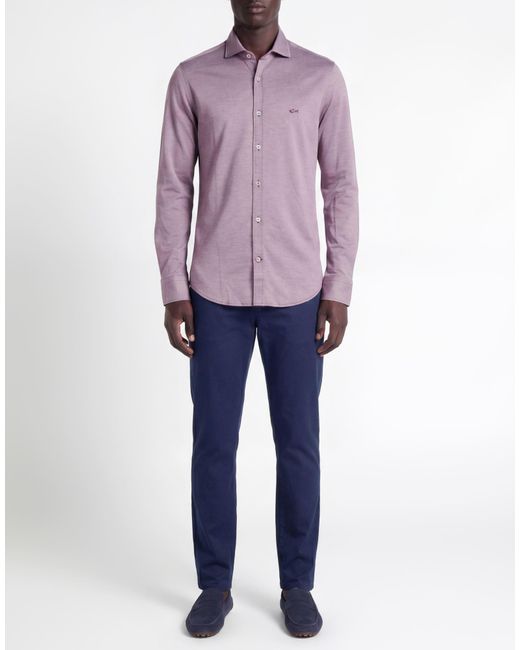 Paul & Shark Purple Shirt Cotton for men