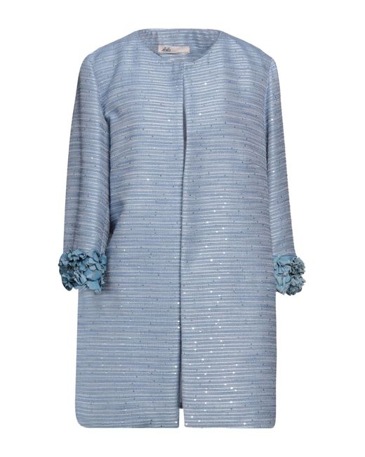 LOLA SANDRO FERRONE Blue Overcoat & Trench Coat