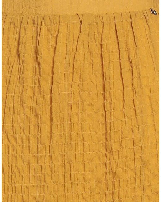Kocca Yellow Midi Skirt Cotton, Elastane