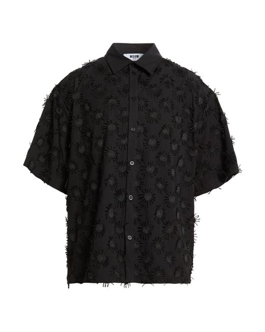 Chemise MSGM pour homme en coloris Black