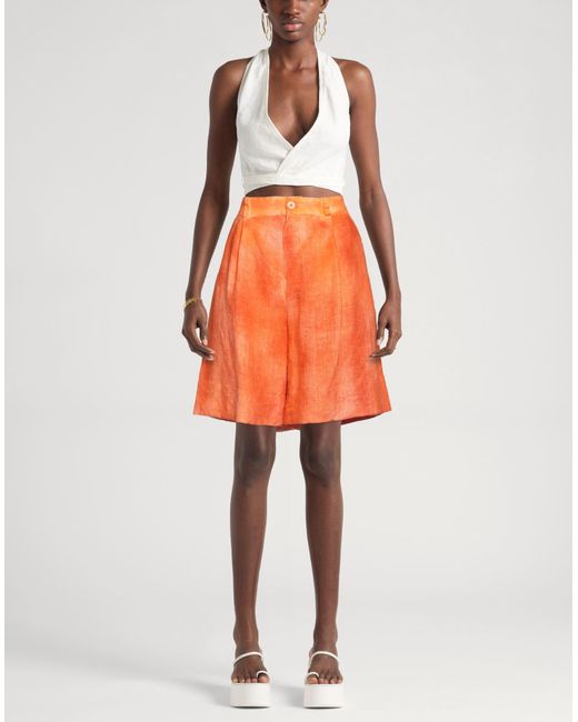 Avant Toi Orange Shorts & Bermuda Shorts Hemp