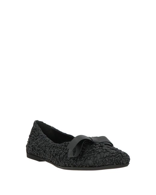 N°21 Black Ballet Flats Textile Fibers