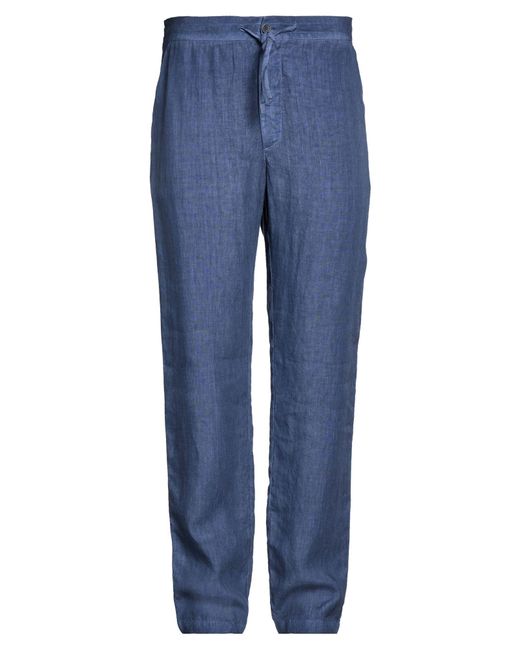 120% Lino Blue Trouser for men