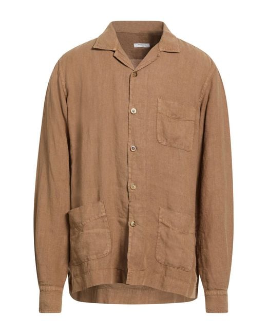 Boglioli Brown Shirt Linen for men