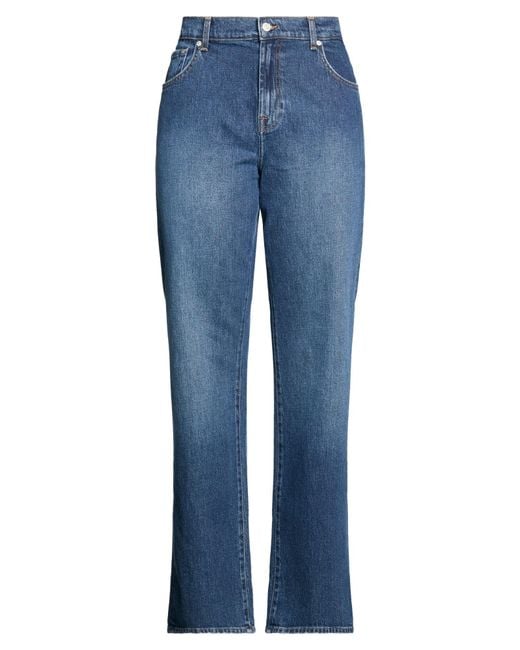 7 For All Mankind Blue Jeans Cotton, Elastane