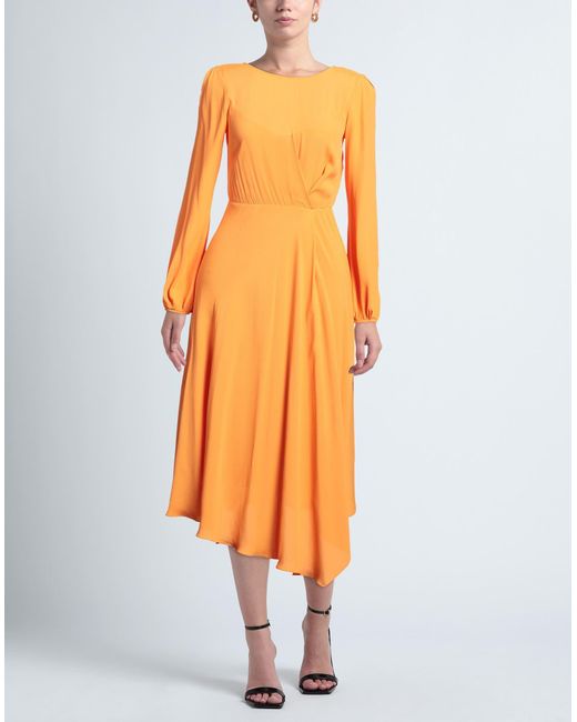 Patrizia Pepe Orange Midi Dress