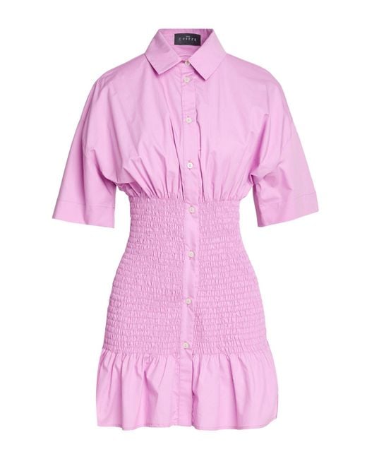Gaelle Paris Pink Mini Dress Cotton