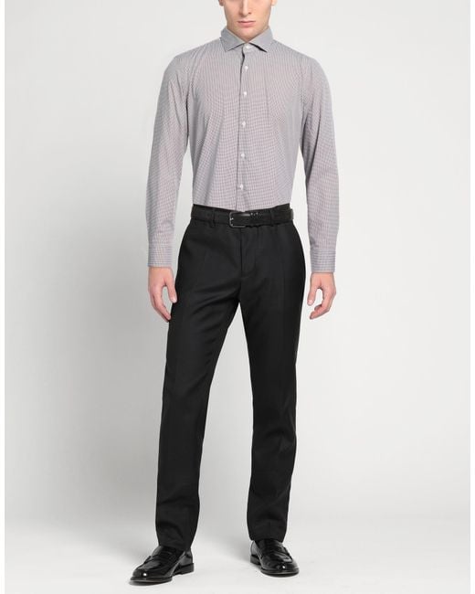 Ghirardelli Gray Shirt Cotton for men