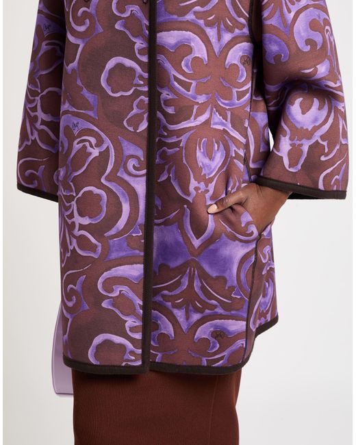 Clips Purple Chocolate Coat Viscose, Elastane
