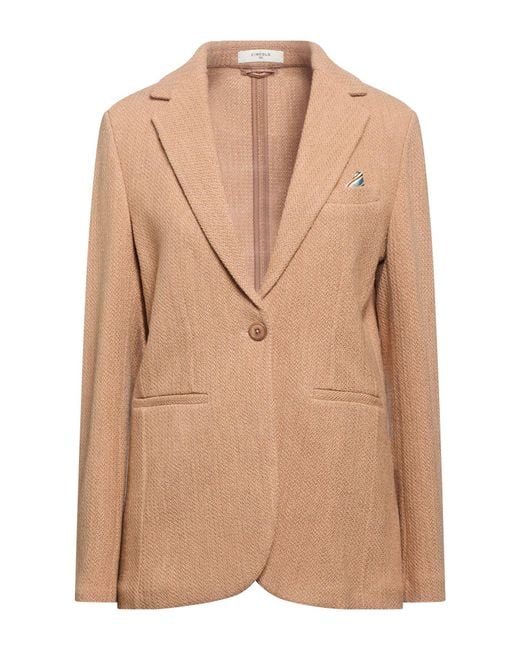 Circolo 1901 Natural Camel Blazer Virgin Wool