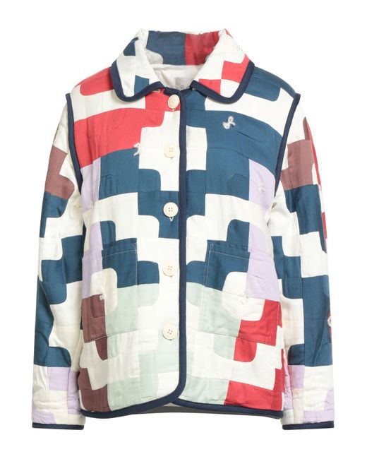 Sea Blue Ivory Puffer Cotton