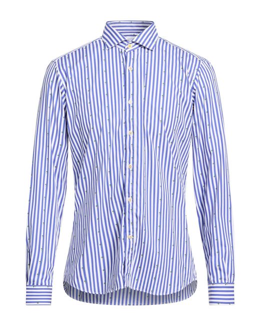 EDIZIONI LIMONAIA Blue Shirt Cotton, Elastane for men