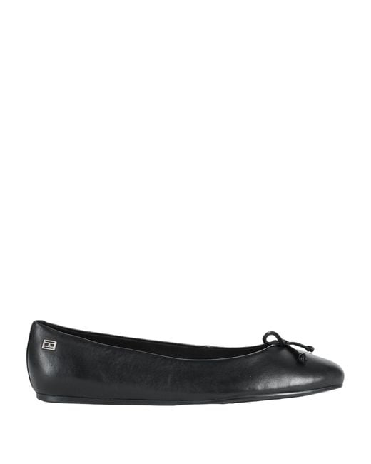 Tommy Hilfiger Black Ballet Flats