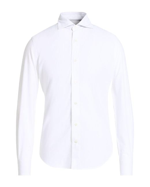 Eleventy White Platinum Shirt Cotton, Linen for men