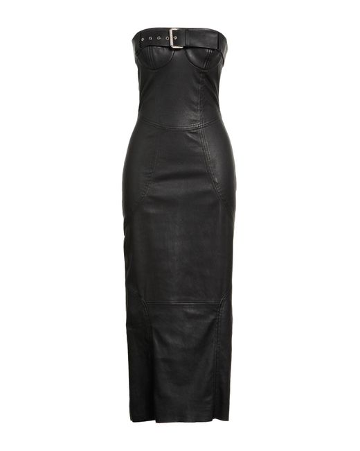 DROMe Black Midi Dress Lambskin