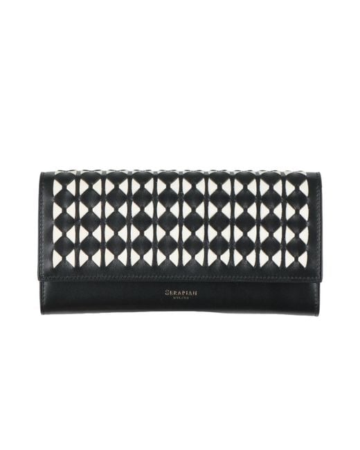 Serapian Black Wallet Leather
