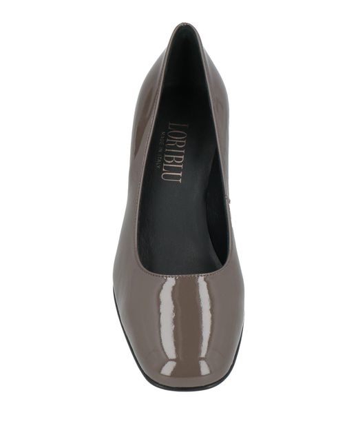 Loriblu Gray Lead Pumps Leather