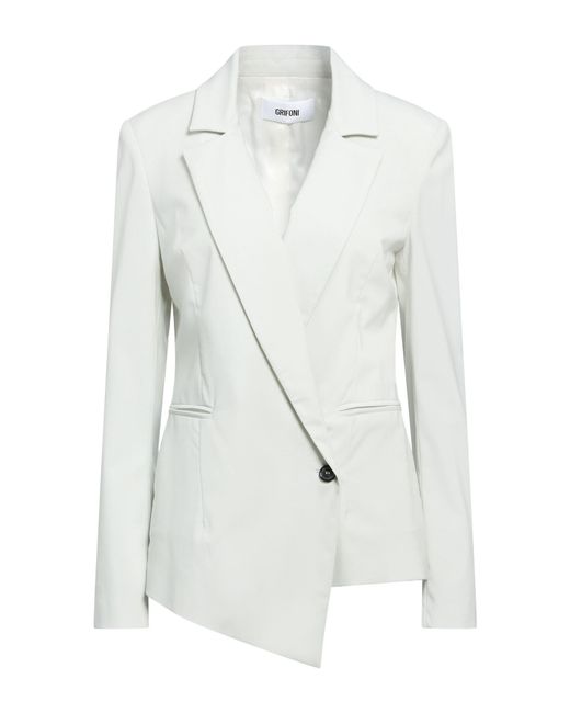 Grifoni White Light Blazer Virgin Wool, Elastane