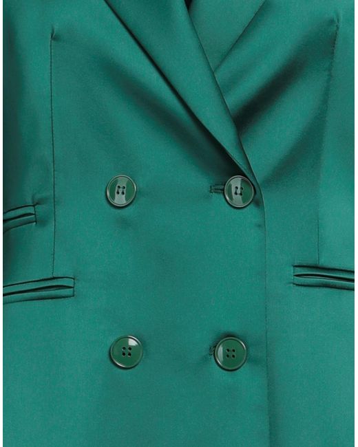 Douuod Green Emerald Blazer Polyester, Elastane